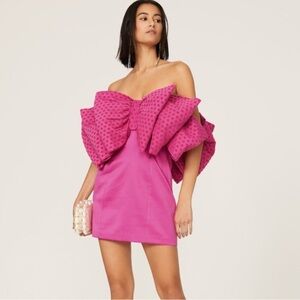 Rotate Birger Christensen Bow Mini Dress 0